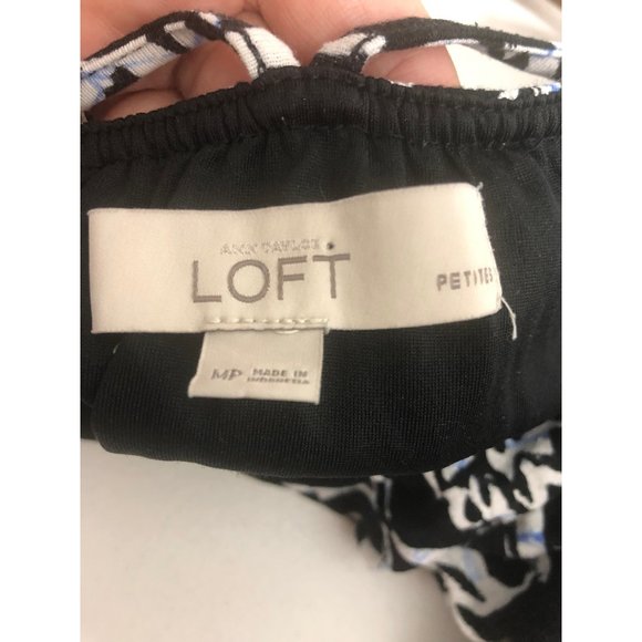 Loft Women's Maxi Dress Black With Flowers size m/p - Picture 5 of 7